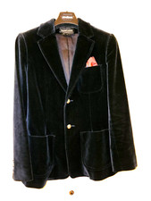 Ralph Lauren Collection Classics Damen Samt Blazer Gr. 8, dunkel blau