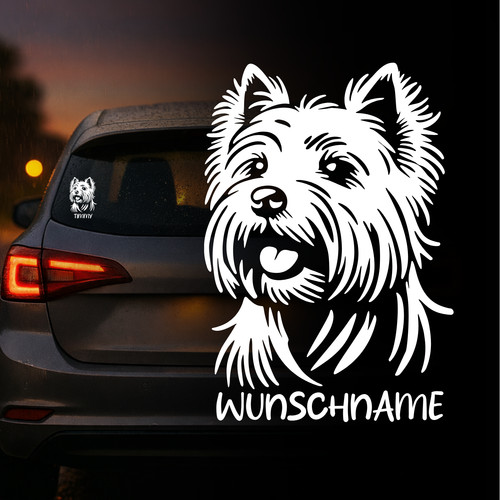 Auto aufkleber west highland - auto,