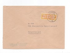 DDR Dienst ZKD Brief Mi 17 O Neubrandenburg Demmin 11.4.58 VEAB Handw. Erzeugnis