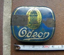 NADELDOSE für Grammophon-Schellack-needle tin-Odeon blau mit Nadeln Blechdose