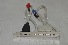 USB 2-Port & 4-polig FireWire Blende Bracket Adapter Erweiterung Slot Slotblende