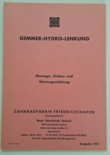 Montage Wartungs und Einbauanleitung ZF Gemmer Hydrolenkung