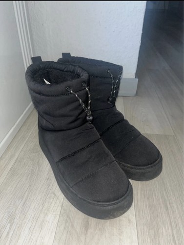 Boots 39 schwarz warm - schwarz,
