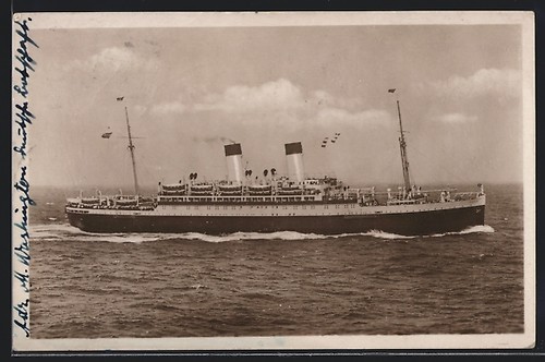 Zweischrauben motorschiff - ak, zweischrauben-motorschiff