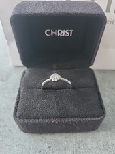 Christ Verlobungsring 585 Weißgold mit Diamanten 56 mm Neuwertig