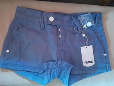 Rutme blue cotton denim shorts