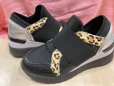 LIVA Loop Keilabsatz Wedges  Schuhe  Sneaker Gr. 39  schwarz leo silber  