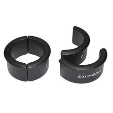 Ergotec Fahrrad Hülsen-Set Schwarz Alu Vorbauten 31.8mm A. 25.4mm Lenkerklemmung