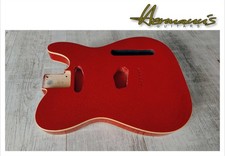 Tele Erle Body, Finish Sparkle Red, Cream Bindings, SS Fräsung, ca. 2,3 kg
