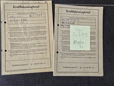 OPEL MANTA 1972 1971 Sammlung Konvolut Fahrzeugschein Sammlung 60