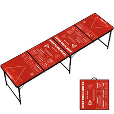 Bier Pong Tisch 'Regeln' Beerpong Bierpong Trinkspiel Klapptisch Party