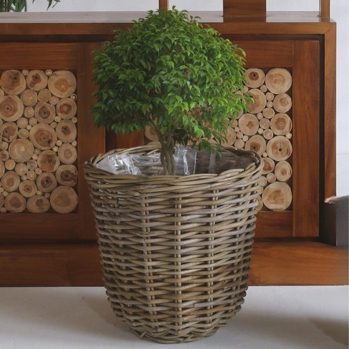 Natur rattan pflanzkorb borkum - rattan,
