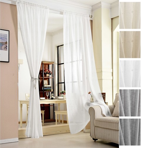2xgardinen transparent mit - transparent,