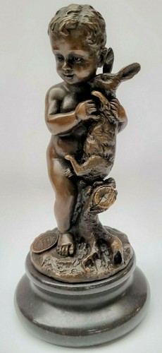 Bronzeskulptur kleiner junge - bronzeskulptur,