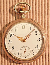 silberne antike Herren Taschenuhr, ca. 1900, läuft, pocket watch