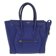 Celine Blue Leather Micro