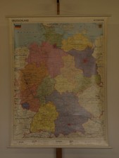 Wandkarte Deutschland Bundesländer ~114x151cm 1998 wall map states of germany 