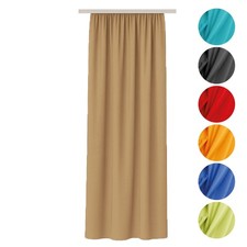 Dekoschal Universalband Vorhang Gardine satin Microfaser blickdicht Kräuselband