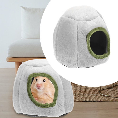 Grey sponge hamster nest - sponge,