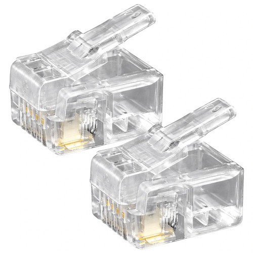 Rj11 4pol 6p4c modular - 2x,