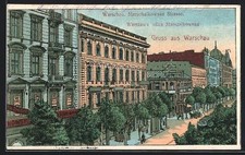 Warszawa, ulica Marszalkowska, Ansichtskarte 1915 