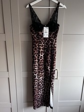 Zara midi kleid mit leo - zara,