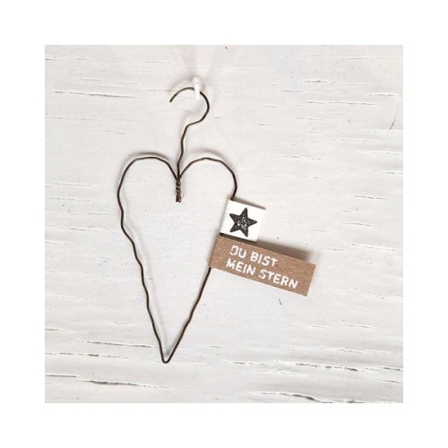 Drahtherz ornament bist - drahtherz, "du