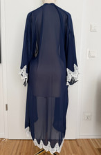 Strandkleid Damen Kimono blau