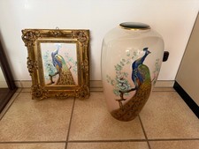Porzellan Bodenvase und Bild
