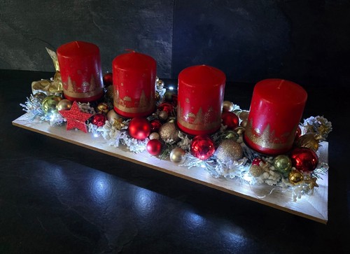 Adventskranz weihnachtsgesteck - adventskranz,