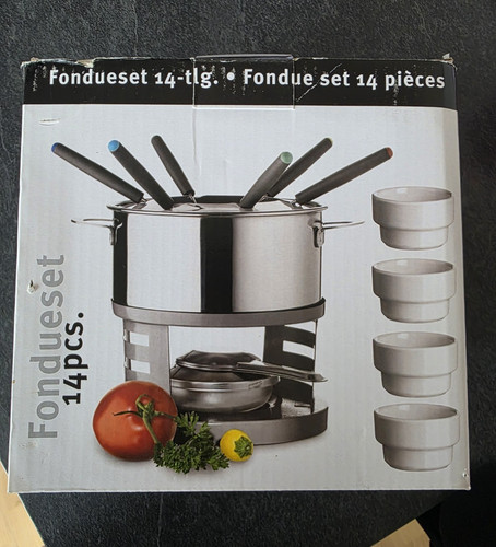 Fondue set tlg edelstahl - 14-tlg.,