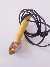 Holzschmuck Karneol oder Achat an Buchsbaum Unikat - Handgefertigt -Kunst