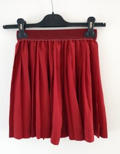 Rock Faltenrock H&M Divided rot dunkelrot Größe 34 evtl 32 genäht gekürzt