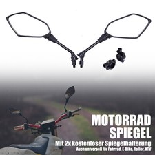 2X Spiegelhalter Motorrad Spiegel / Motorroller Spiegel Rückspiegel Set M10