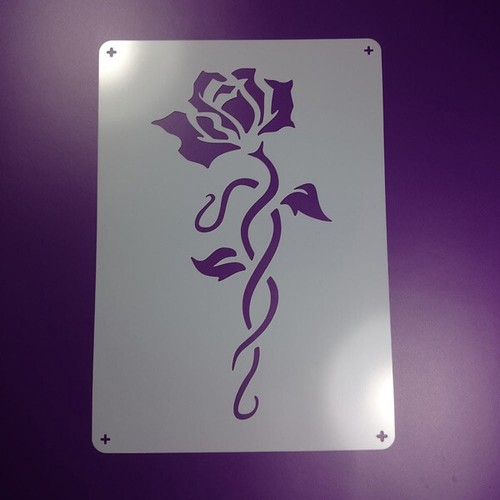 Schablone rose blätter - a4,