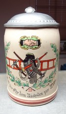 Bierkrug  Krug  Feuerwehr um