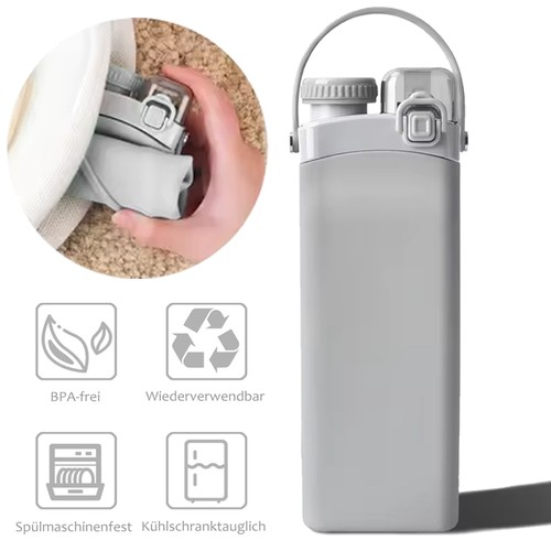 Faltbare silikon wasserflasche - faltbare,