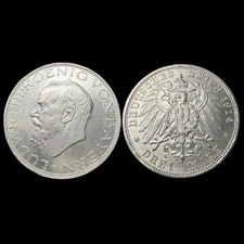 3 Mark 1914 D Preußen Silber Münze Ludwig III König Von Bayern Deutsches Reich