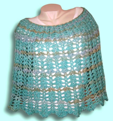 Handmade häkel poncho - häkel,