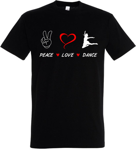 Shirt 100 peace love dance - t-shirt,