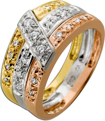 Trinity ring gold - ring, weißgold
