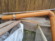 Rauchrohr / Ofenrohr Emaille je Seite120cm - 1200mm mittelbraun , Kaminrohr Rohr