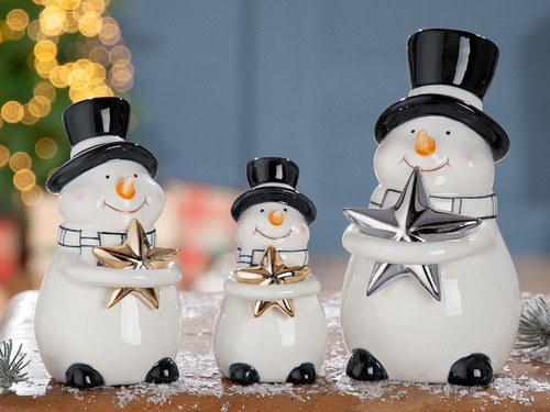 Schneemann porzellan - schneemann,