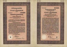 Mannheim City Bond 1927 Baden