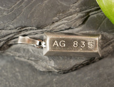 AG 835 Silber Anhänger Silberbarren EGI Felix Seitz Pforzheim Stempel Als Design