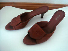 BOSS by Hugo Boss Damen Sandale Pantolette mit Trichter Absatz Rostbraun Gr.37