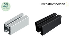 PV Montageschiene Alu Profil 1,2 m 2,4 m 3,6 m 40x40 alu schwarz Solar