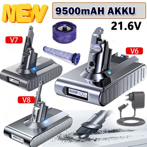 9500mah akku für dyson v7 - 9500mah,