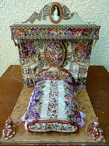Miniatur bett prunkbett - miniatur,