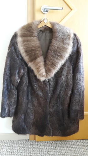 Damen nutria pelzjacke - nutria,